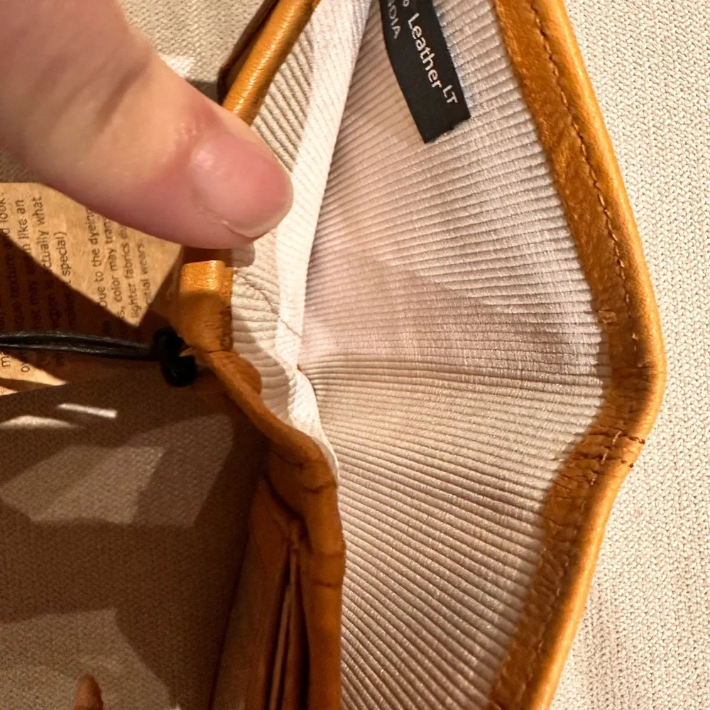 Margot Tan Leather Card Holder - Picture 4 of 14